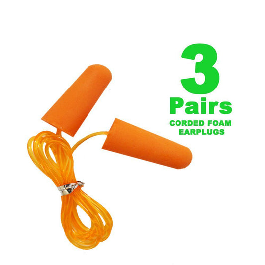 Simon's  - Studywell Foam Earplugs - 3 Pairs Corded Foam