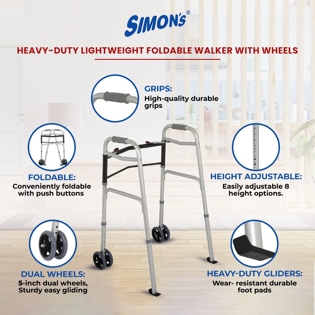 Simon's Foldable Walker With wheels