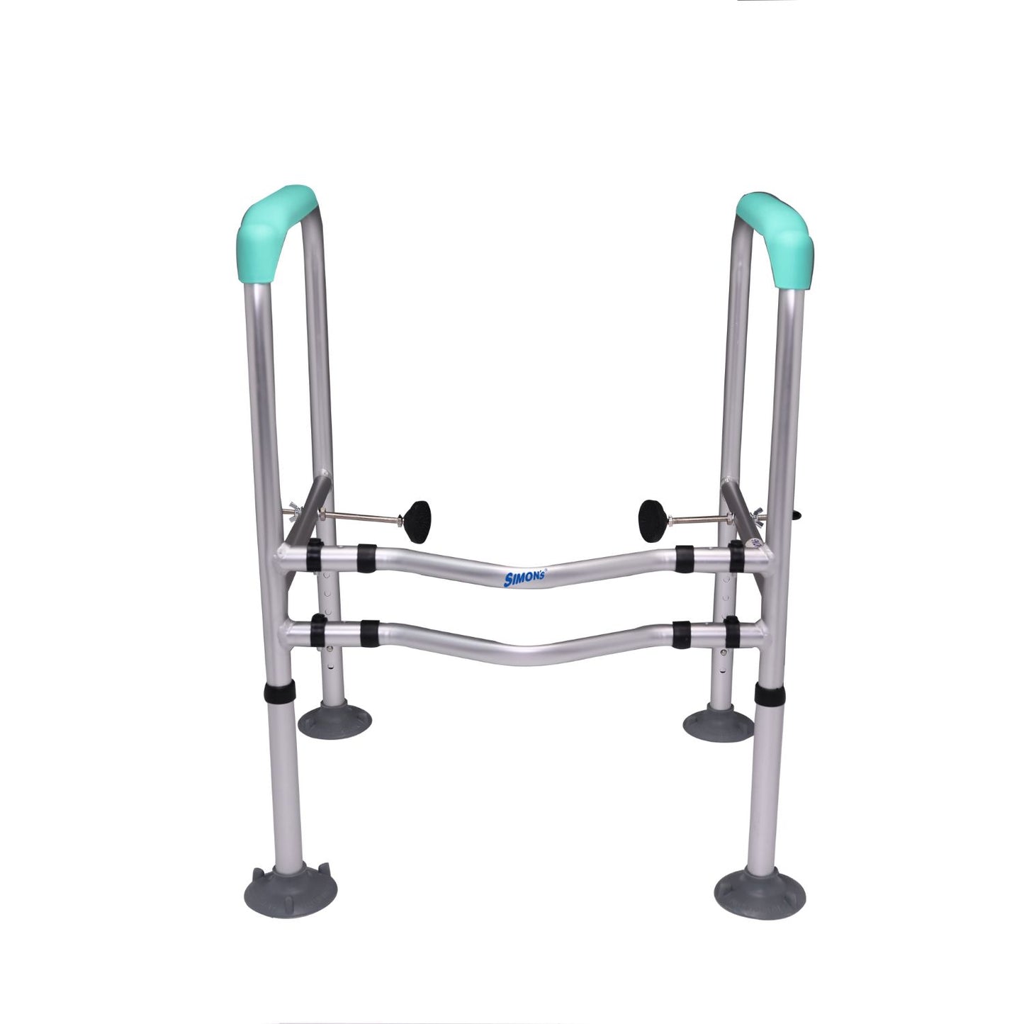 Simon’s Heavy-Duty Commode Frame, Height and Width Adjustable for Elderly to Hold and get up and Support in Toilet with Jumbo Suction Cups