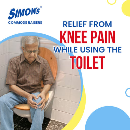 Simon’s 6-Inch Commode Seat Raiser – Heavy-Duty Toilet Lift for Elderly & Knee Pain Relief