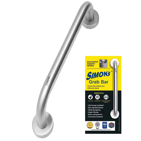 Simon's Matty 100% SS304 Stainless Steel Grab Bar – Hand Rail & Bathroom Safety Support Handle