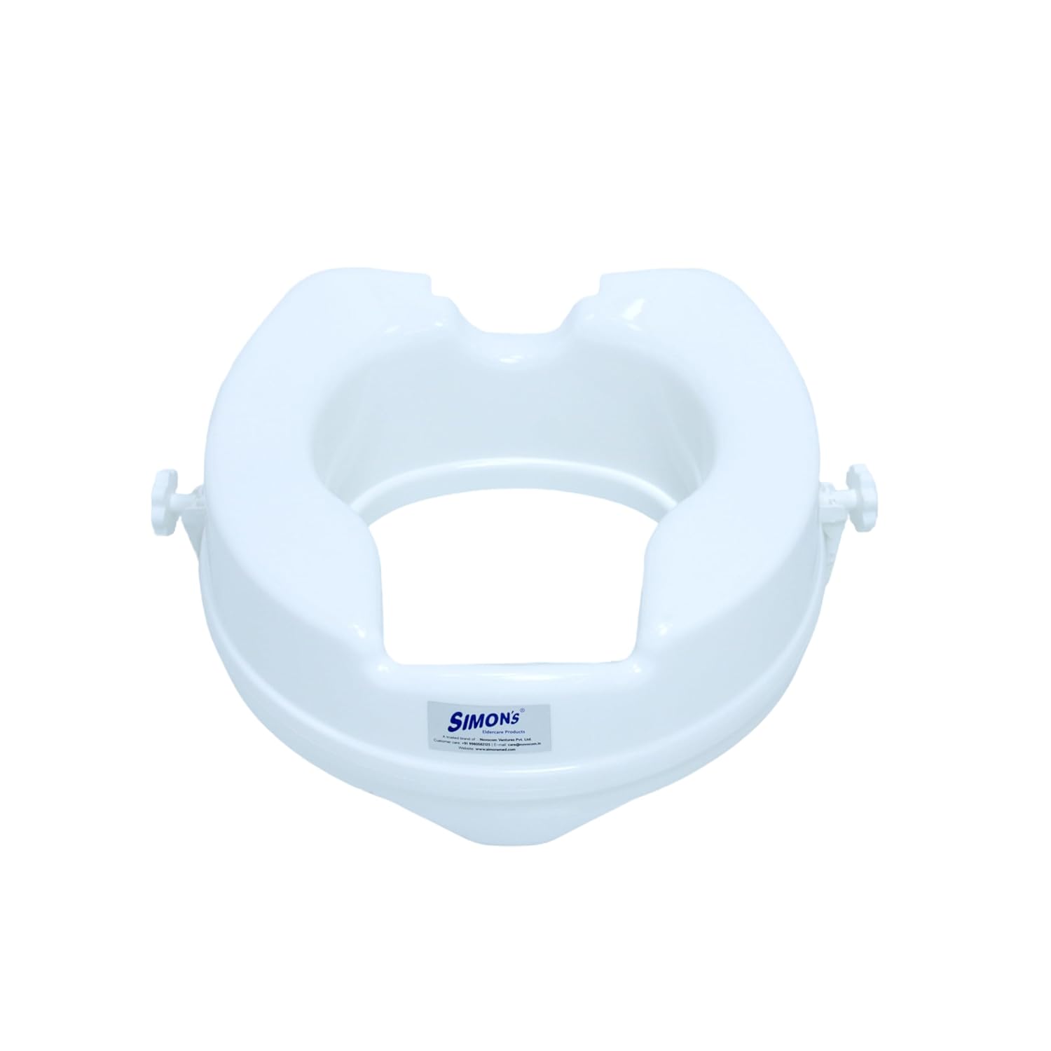 Simon’s Heavy-Duty 4 Inch Commode seat raiser – for elderly to sit and rise from commode toilets, portable seat extension for senior citizen with knee pain