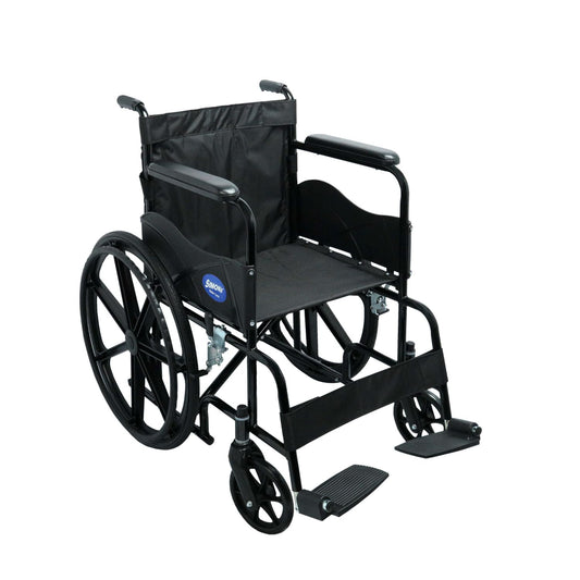 Simon’s GlidePro folding Wheelchair with Mag wheels, for easy mobility of elderly – Black