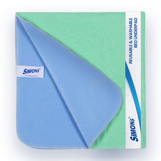 Simon’s Adult Reusable Classic Bed Underpad for Elderly Size 34 X 36 - Green