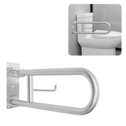 Simon’s Heavy-Duty Flip-Up Grab Bar – 60cm, Matte Finish Stainless Steel