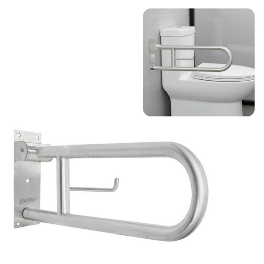 Simon’s Heavy-Duty Flip-Up Grab Bar – 60cm, Matte Finish Stainless Steel