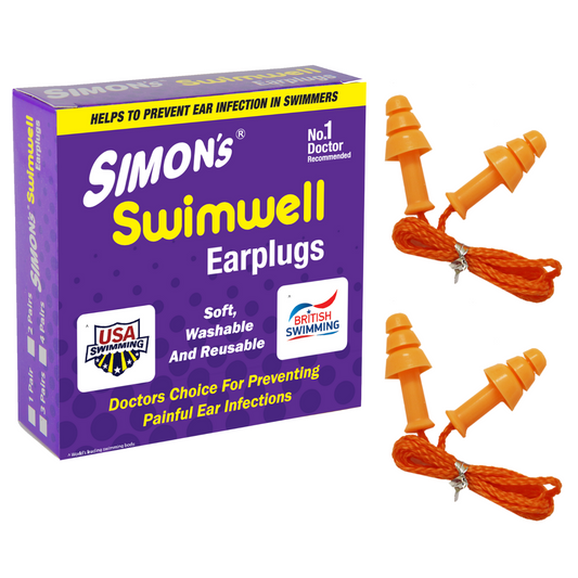 Simon's  - Swimwell  - 2 Pairs corded Silicon