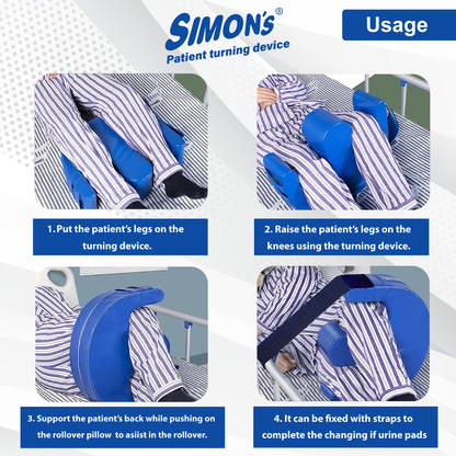 Simon's Patient Turning Device for Bedridden Patients and Paralyzed Patients Turn Over with Fastening Strap