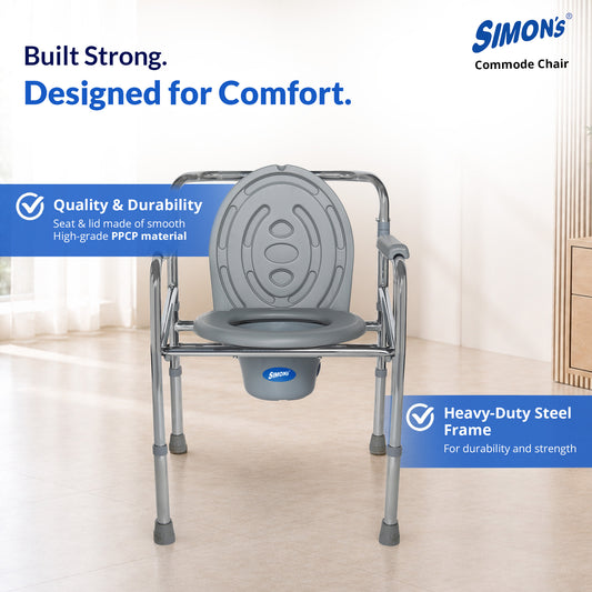 Simon’s Classic folding 3-in-1 commode chair