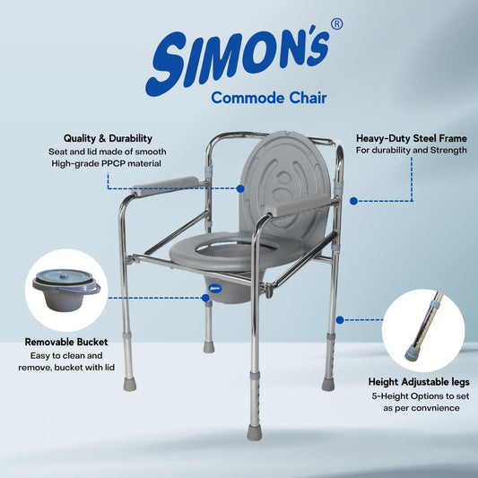 Simon’s Classic folding 3-in-1 commode chair