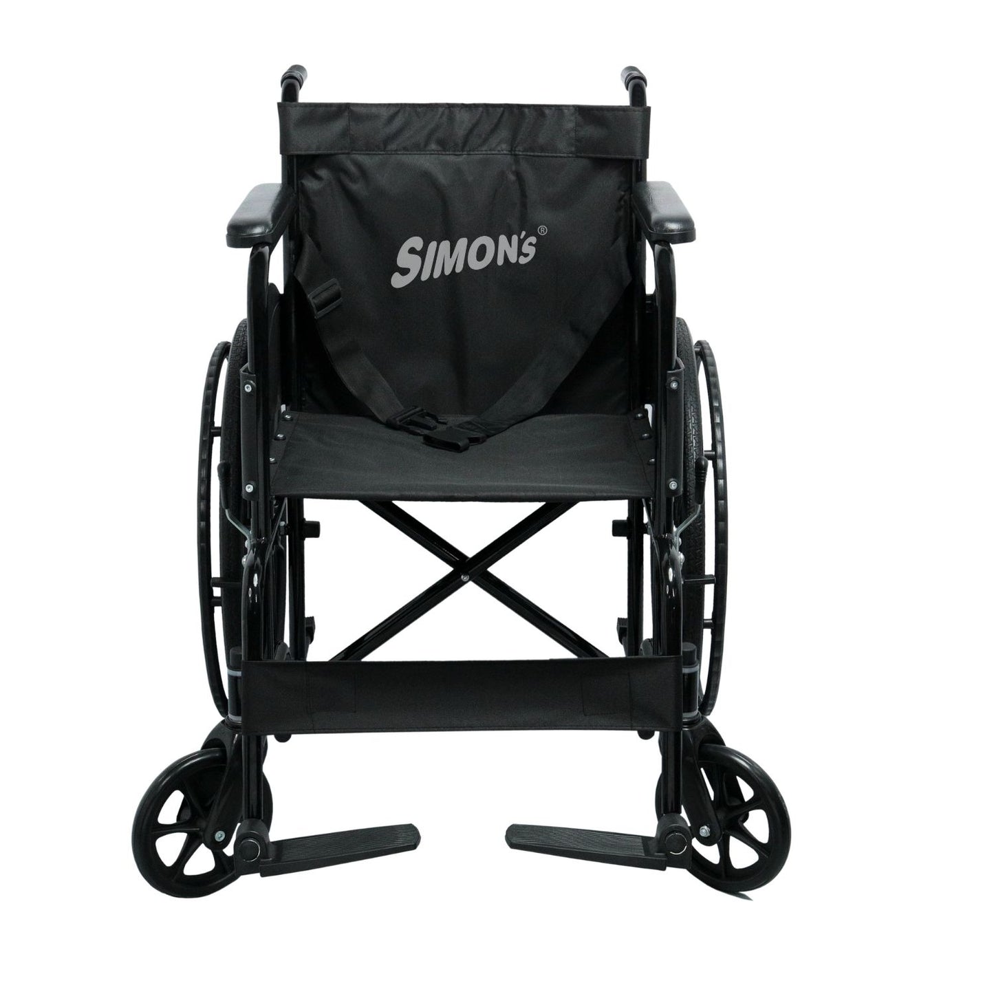 Simon’s GlidePro folding Wheelchair with Mag wheels, for easy mobility of elderly – Black