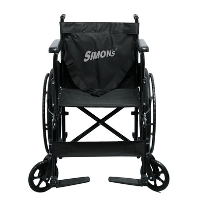 Simon’s GlidePro folding Wheelchair with Mag wheels, for easy mobility of elderly – Black