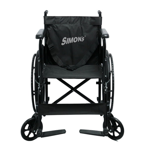 Simon’s GlidePro folding Wheelchair with Mag wheels, for easy mobility of elderly – Black