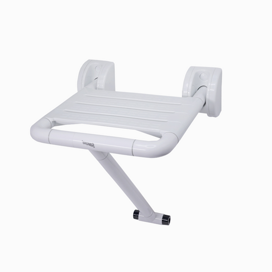 Simon’s Flip-up ABS+Steel with Nylon seat Bath Chair for Elderly to sit and take Bath, Folding Shower Chair with Stand