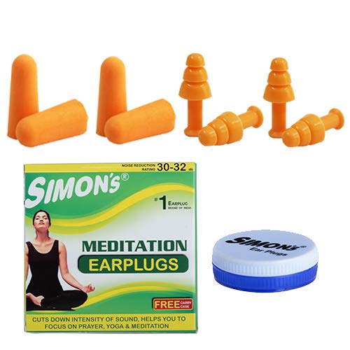 Simon's  - Meditation Earplugs - 2 Pair Silicon 2 Pair Foam