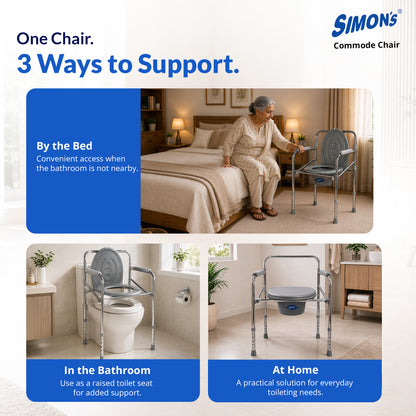 Simon’s Classic folding 3-in-1 commode chair