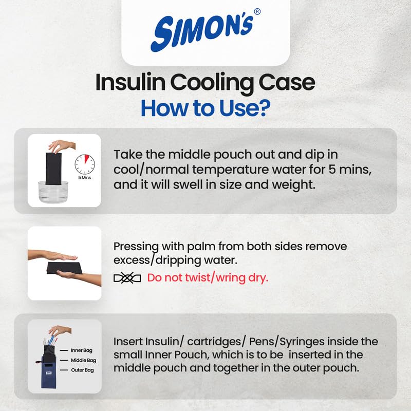 Simon's Insulin cooling case for diabetes patients, travel pouch
