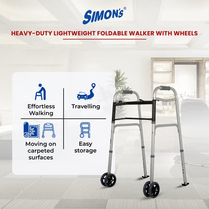 Simon's Foldable Walker With wheels
