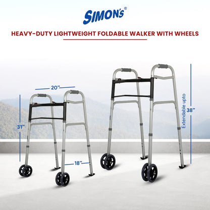 Simon's Foldable Walker With wheels