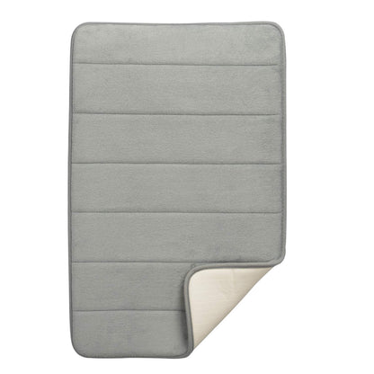 Simon's Memory Foam Bathroom Door Mat 70 cm X 45 cm  (Color: Light Grey)