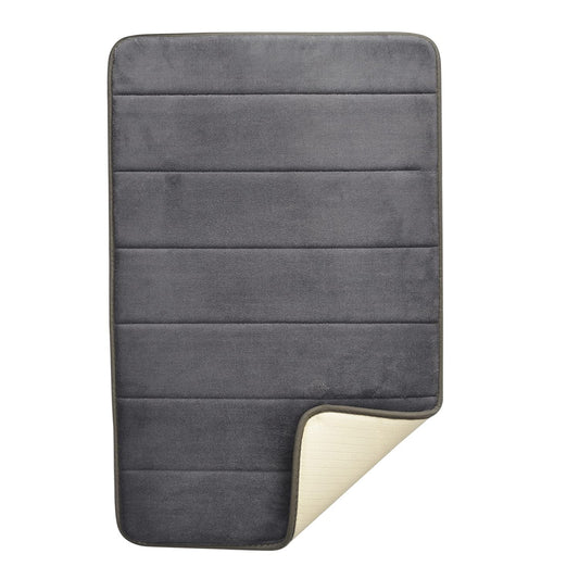 Simon's Memory Foam Bathroom Door Mat 70 cm X 45 cm (Color: Dark Grey)