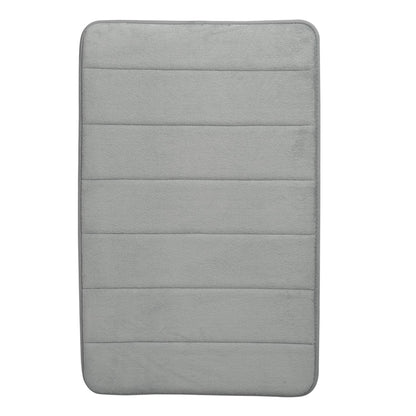 Simon's Memory Foam Bathroom Door Mat 70 cm X 45 cm  (Color: Light Grey)