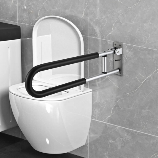 Simon’s FoamGrips Heavy-Duty Aluminum Folding Grab bar for Elderly in Toilet - 60cm