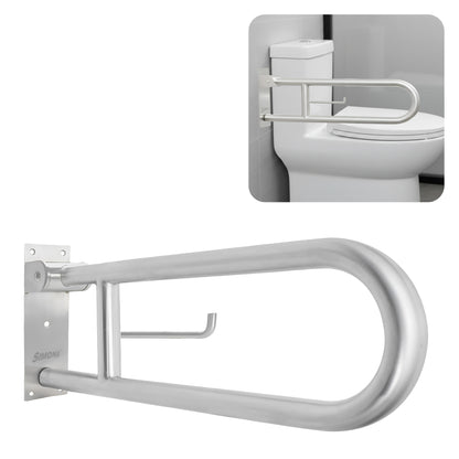 Simon’s Flip-Up SS304 Grab Bar | 80cm Heavy-Duty Toilet Safety Support Rail for Elderly – 32mm Thick