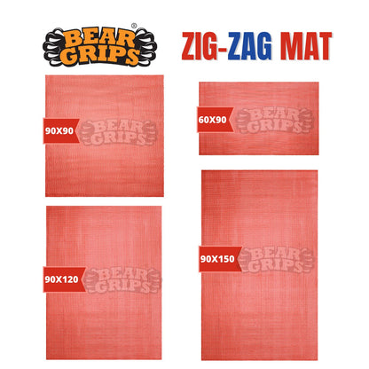 Bear Grips Anti Slip Zig Zag bathroom floor mat (Color – Red)