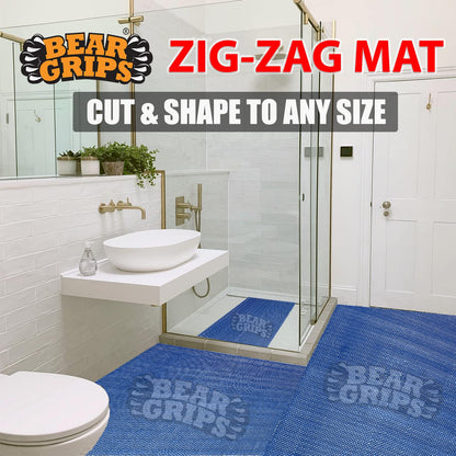 Bear Grips Anti Slip Zig Zag bathroom floor mat (Color – Red)
