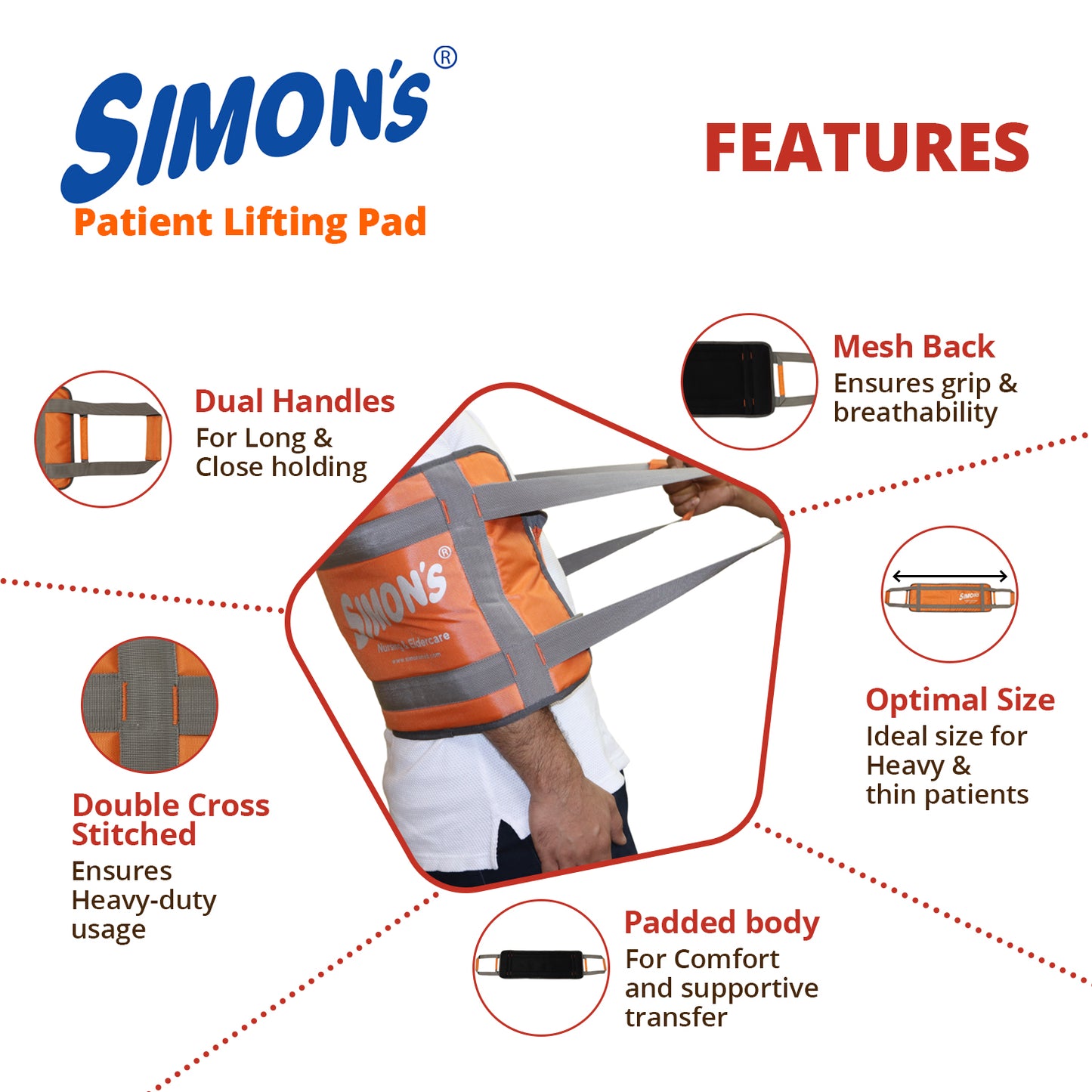 Simon's patient lifting pad for elderly - Medium