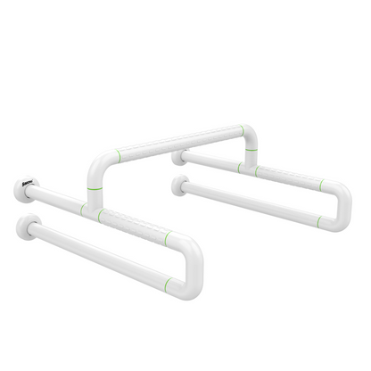 Simon's Dual side Nylon + SS304, Urinal grab bar for handicapped and disabled toilet urinals, elderly and Post-surgery patients hospital bathroom grab railings – 60 cm + 60 cm