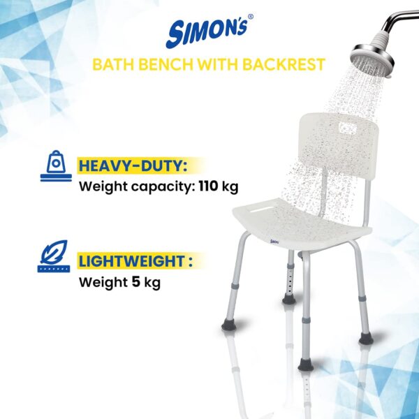 Simon’s Bath Bench with Back