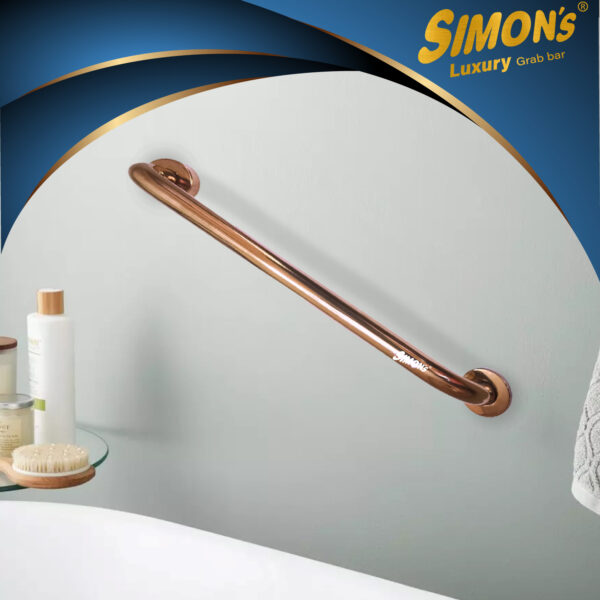 Simon’s Luxury 100% Stainless Steel 304 Heavy Duty Grab bar for Bathroom handrailing and Safety Handle for Elderly – Rose Gold - Image 4